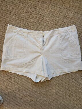 Chino white shorts plus size women